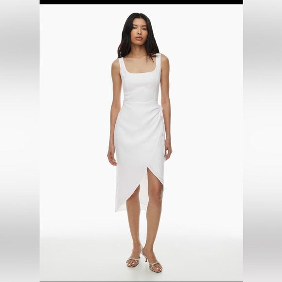 Aritzia | Dresses | Saturn Linen Midi Dress | Poshmark